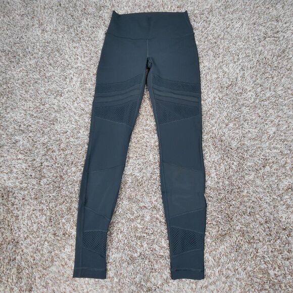 Lululemon Wunder Under High Rise Toght Mix & Mesh 28" Womens 6 Dark Grey Yoga - Picture 2 of 8